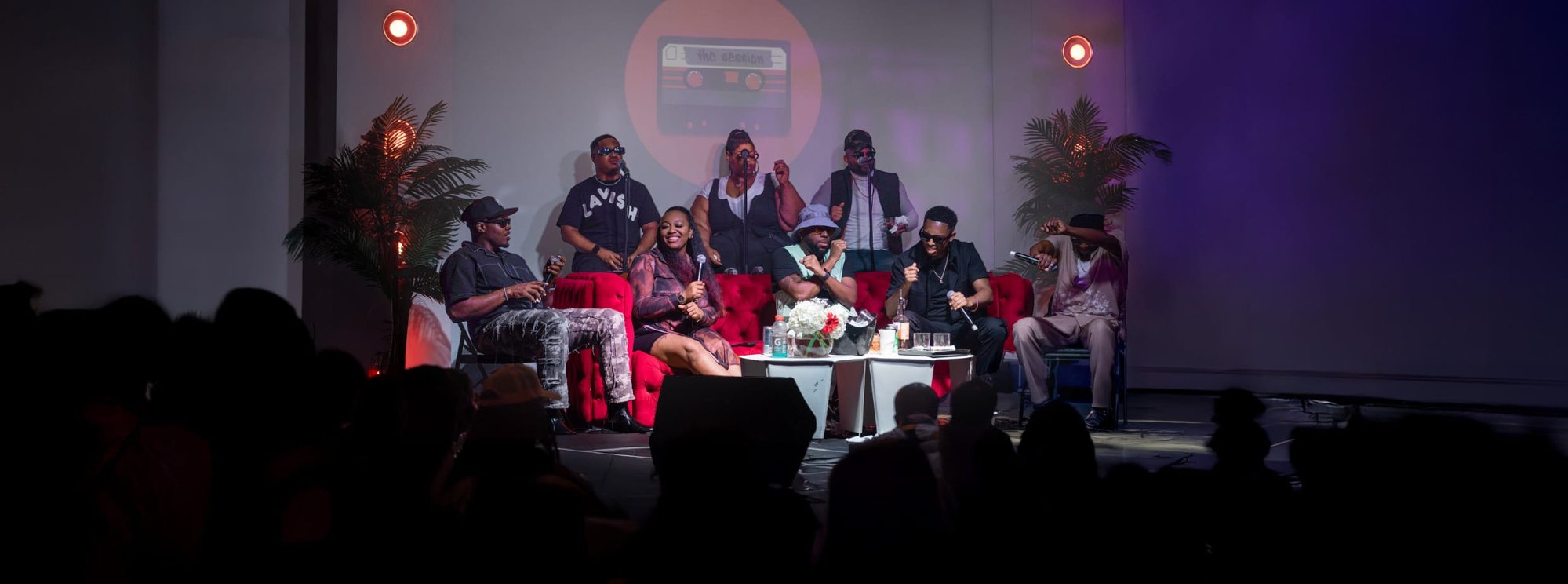 Excited fans at an R&B concert
